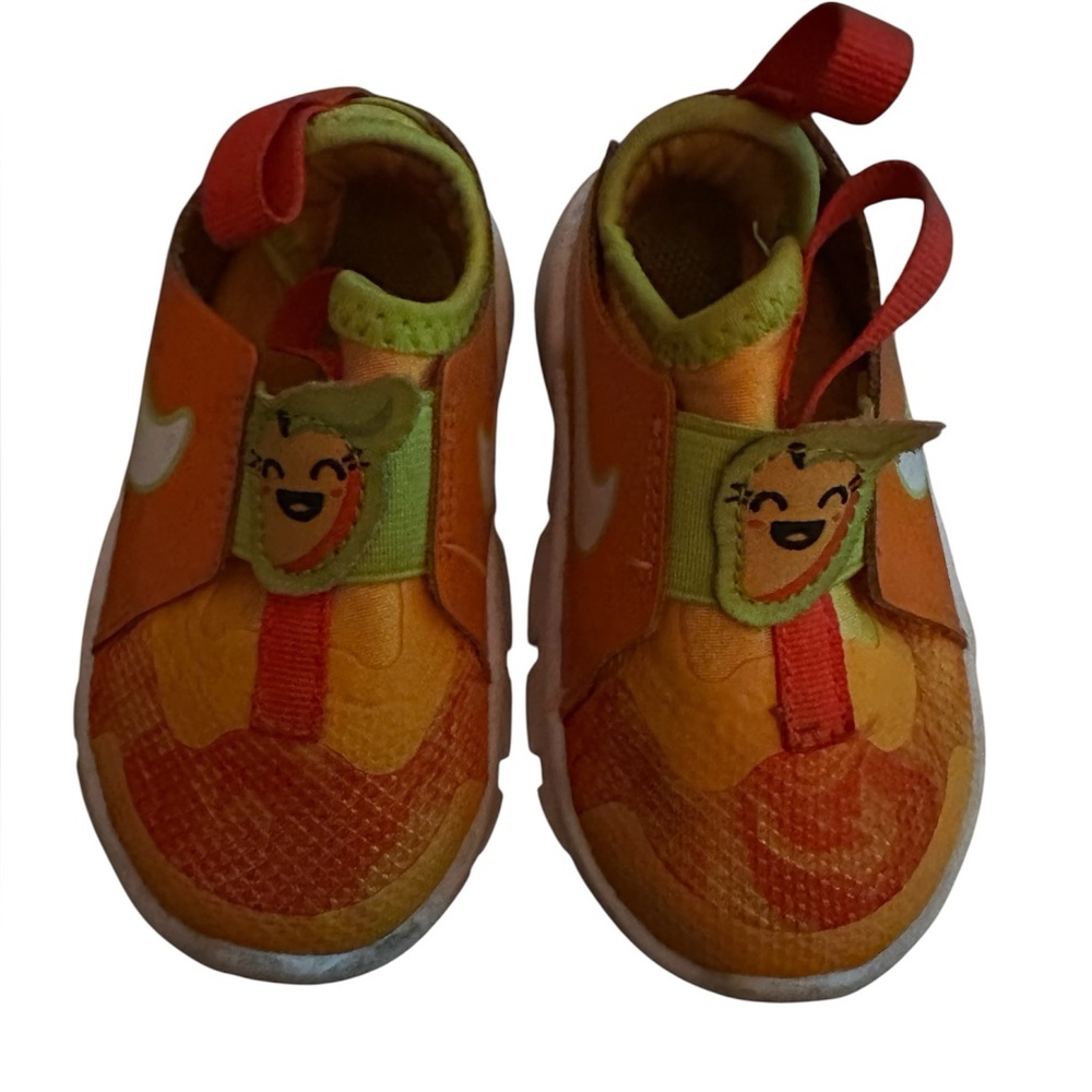 Nike Kids Orange and Green Sneakers